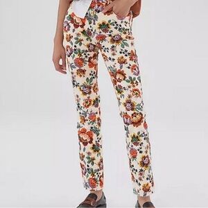 Pilcro - The Cigarette Slim Straight Jean - Floral